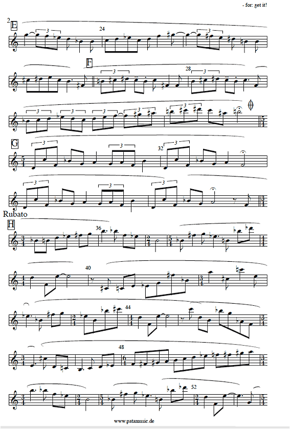 Sheet music of For:get it!