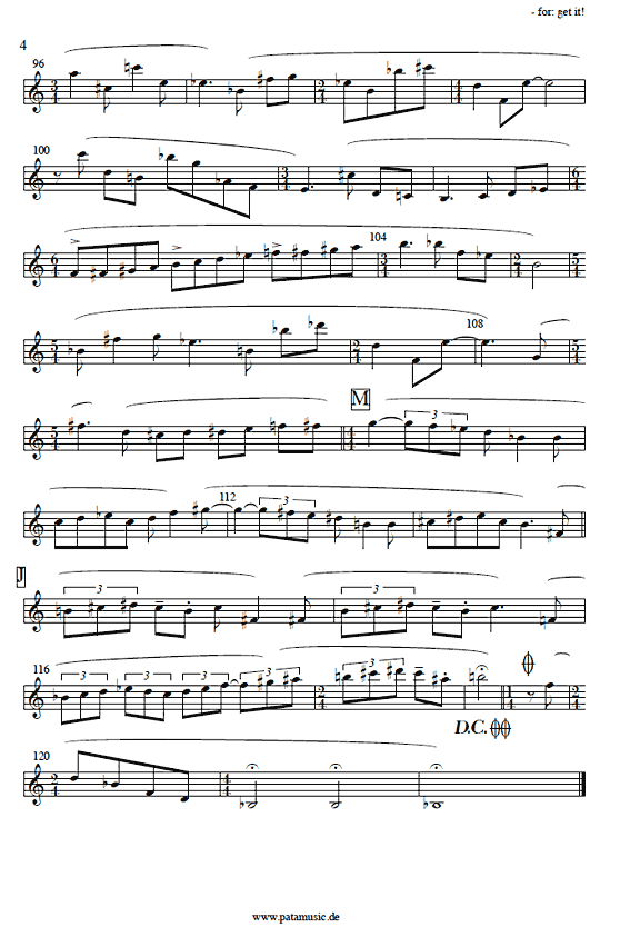 Sheet music of For:get it!